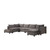 Lilola Home Madison 7pc Modular Sectionals Sofa Chaise with Console Table