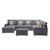 Lilola Home Nolan Reversible Chaise LAF 7pc Sectionals with Storage Ottoman