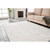 Amazing Lily Luxury Gold White Chinchilla Faux Fur Geometric Abstract Gilded Rectangular Area Rugs