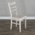 2 Purity Craft Rose White Ladderback Chairs with Wood Seat