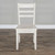 2 Purity Craft Rose White Ladderback Chairs with Wood Seat