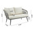 Manhattan Comfort Riviera 4 Seater 4pc Patio Conversation Sets