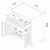 Manhattan Comfort Fortress 3pc Cabinet and 2.0 Work Table Sets