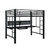 Coaster Furniture Avalon Black Metal Full Workstation Loft Bed