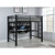 Coaster Furniture Avalon Black Metal Full Workstation Loft Bed