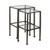 Coaster Furniture Leilani Black Clear Glass Top 2pc Nesting Tables