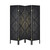 Coaster Furniture Haidera Black 4 Panel Damask Pattern Folding Screen