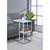 Coaster Furniture Daisy White Chrome 1 Shelf Accent Table
