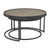 Coaster Furniture Rodrigo Weathered Elm 2pc Round Nesting Tables