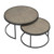 Coaster Furniture Rodrigo Weathered Elm 2pc Round Nesting Tables