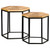 Coaster Furniture Adger Natural Black 2pc Nesting Table Set