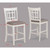 2 Crown Mark Hartwell Chalk Grey Counter Height Chairs