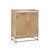 Powell Furniture Janie Natural White Rattan Bar Cabinet