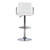 Powell Furniture White Chrome Quilted Barstool