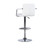 Powell Furniture White Chrome Quilted Barstool