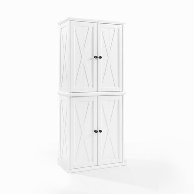 Bartlett Tall Storage Pantry with 2 Stackable Pantries White - Crosley