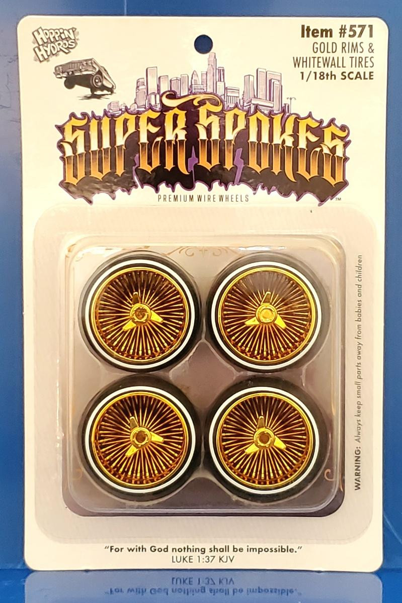 1/18 SUPER SPOKES LOWRIDER SPOKED ZENITH Style 3 Prong K/O Rim