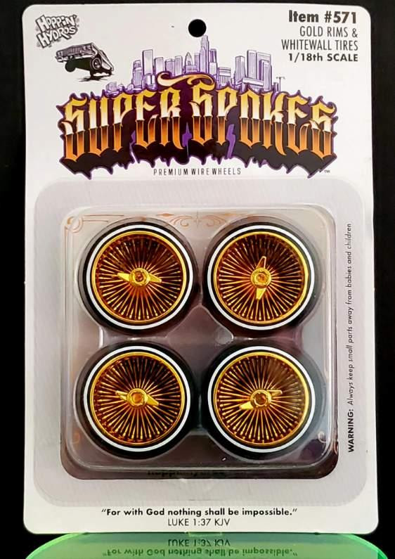 1/18 SUPER SPOKES LOWRIDER SPOKED ZENITH Style 2 Prong K/O Rim