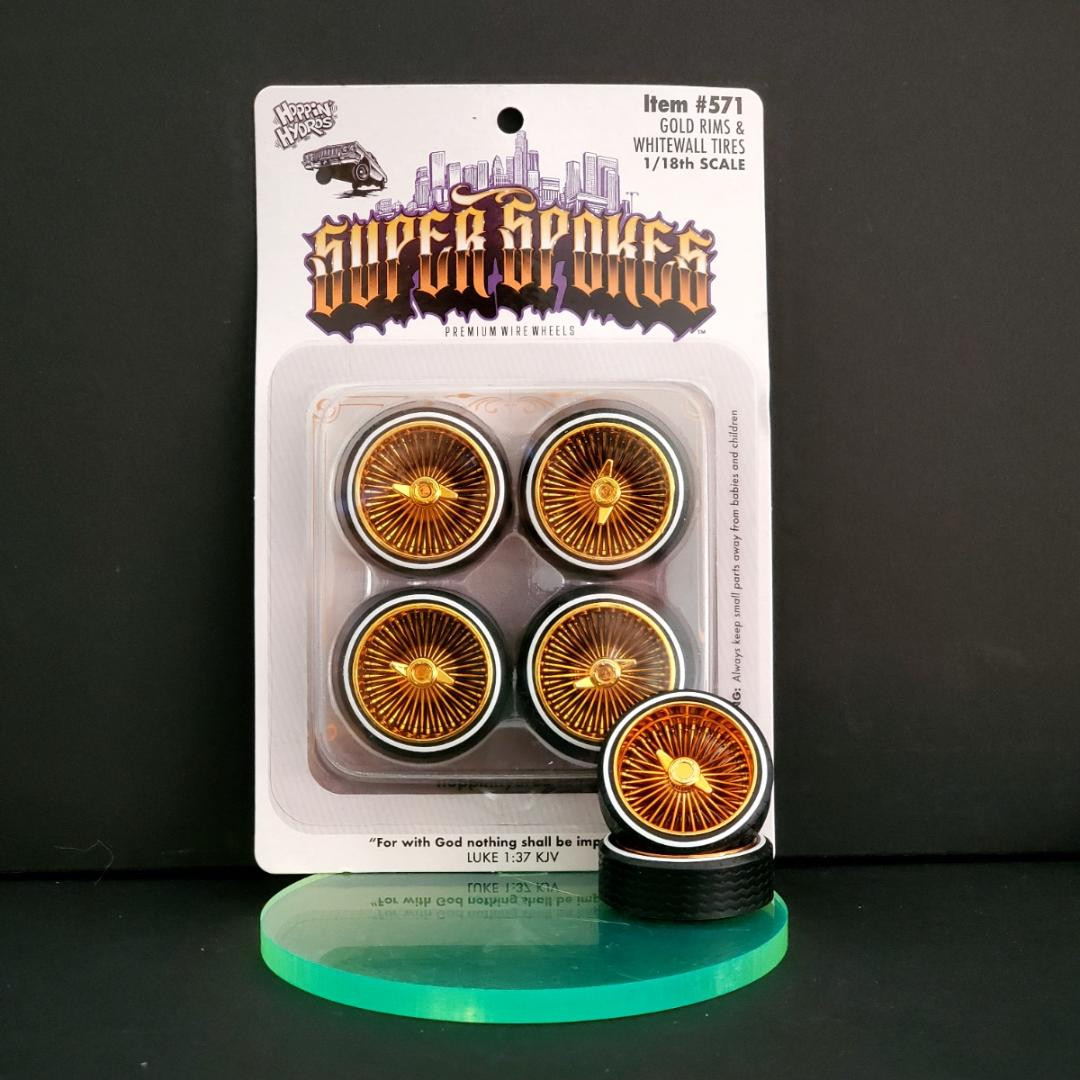1/18 SUPER SPOKES LOWRIDER SPOKED ZENITH Style 2 Prong K/O Rim