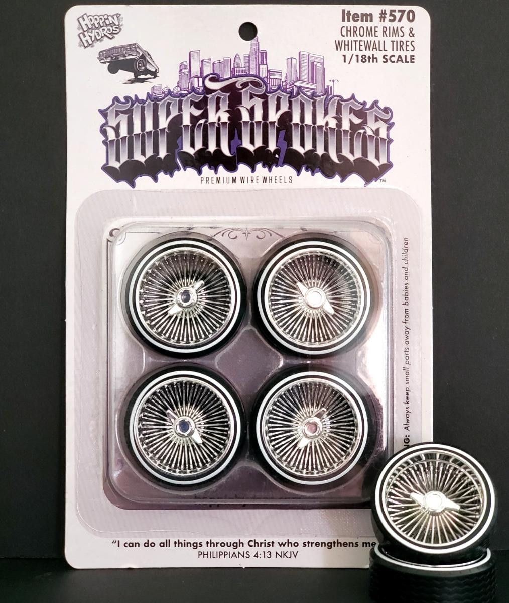 1/18 SUPER SPOKES LOWRIDER SPOKED ZENITH Style 2 Prong K/O Rim