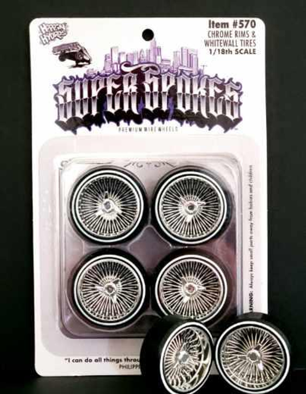 1/18 SUPER SPOKES LOWRIDER SPOKED ZENITH Style 3 Prong K/O