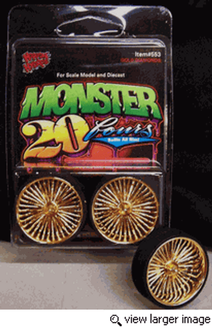 Monster 24s GOLD Diamonds with ULTRA LOW PRO TIRES & Bullet Caps