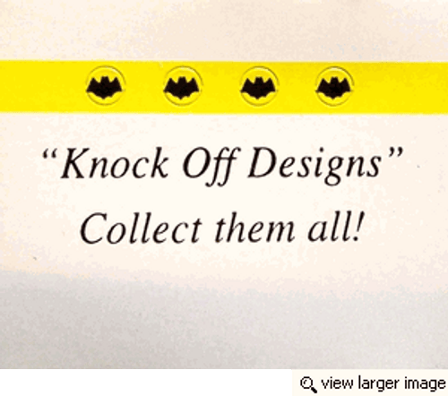 BATMAN Knockoff Design Labels "Peel & Stick"