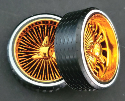 1/18 SUPER SPOKES LOWRIDER Wheels SMOOTH Style 3 Prong K/O Rim & LOW ...