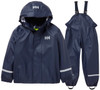 Kids Waterproof Bergen 2.0 PU Rain Set - Yellow & Navy