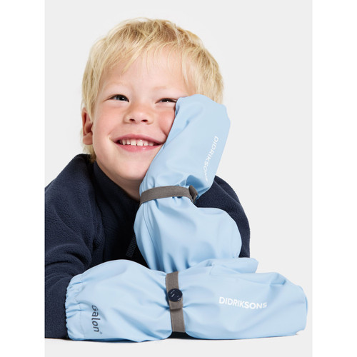 Kids Long Cuff Fleece Lined Rain Mittens