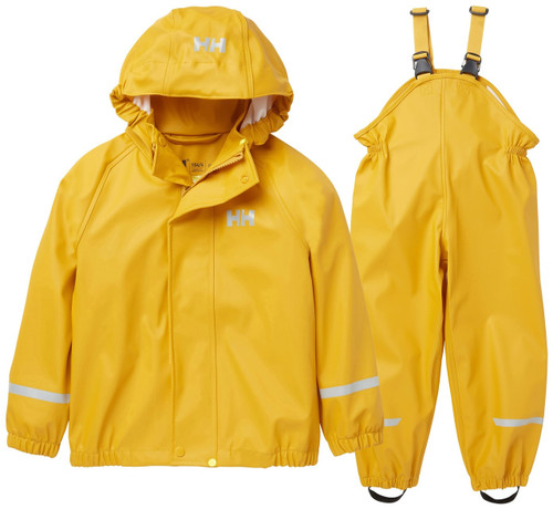 Kids Waterproof Bergen 2.0 PU Rain Set - Yellow & Navy