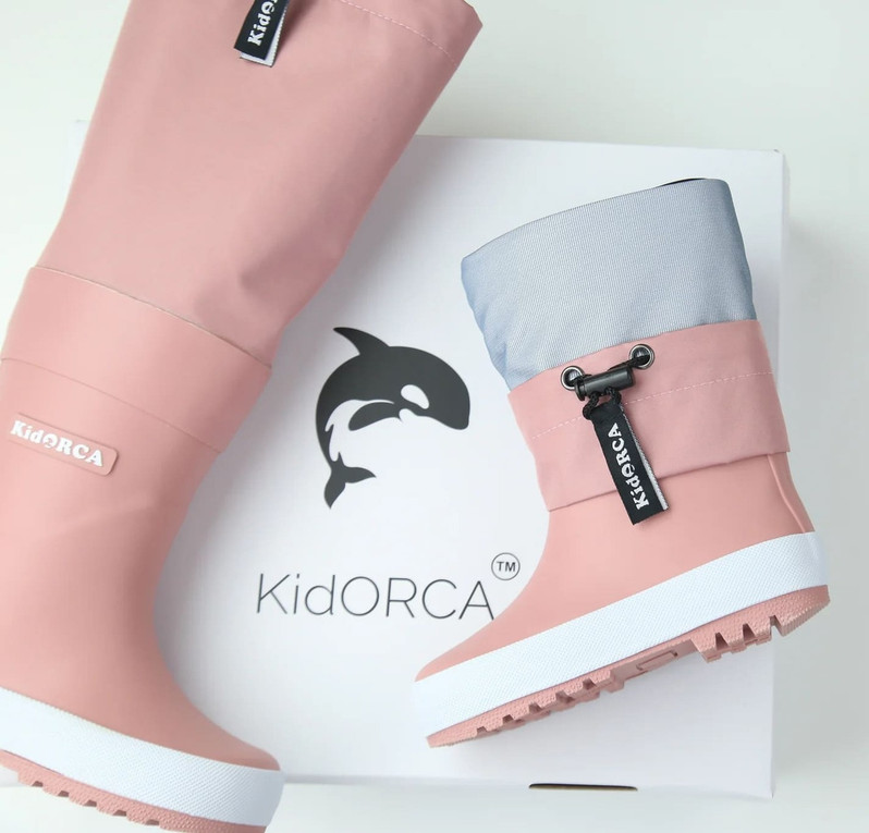 KidORCA Kids Rain Boots with Above Knee Waders