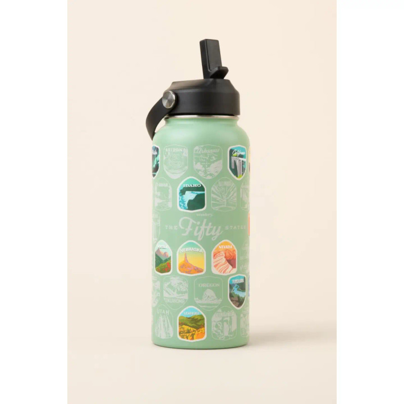 Fifty States Bucket List Waterbottle