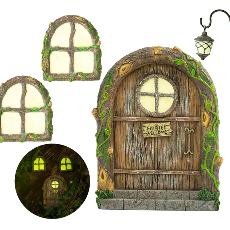 Fairy Door with Light and Windows – Glow in the Dark