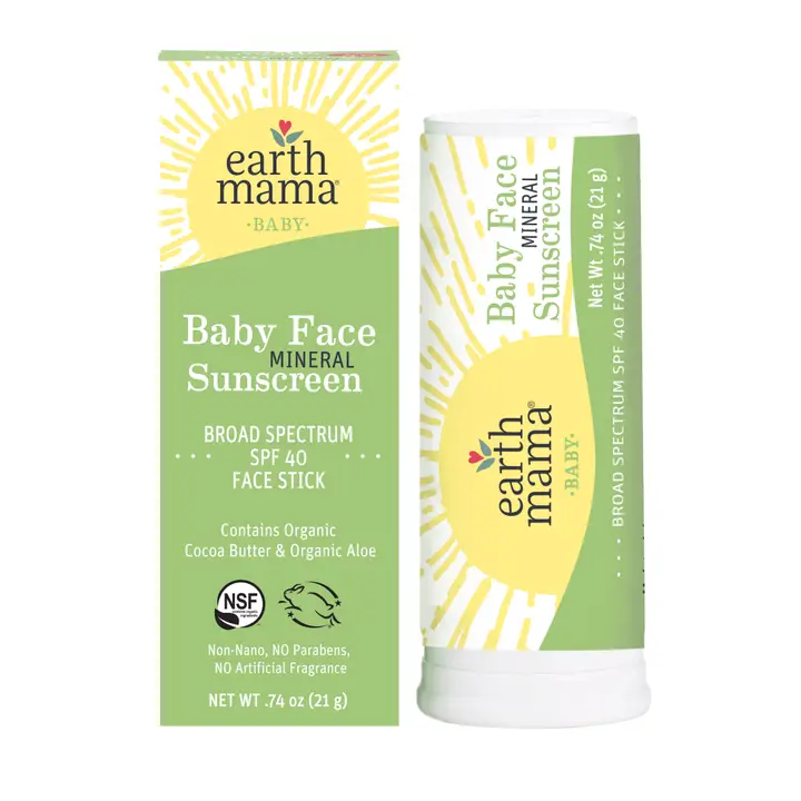 Earth Mama Baby Mineral Sunscreen Face Stick SPF 40