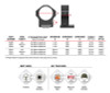 Warne Maxima Horizontal Rings Specification Chart