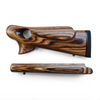 TC Encore Pro Hunter Rifle shown with brown thumbhole stock set Left