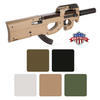 High Tower Armory Ruger 10/22 Bullpup Stock, military-grade polymer, FN P90 style, showing Picatinny rails and compact design.