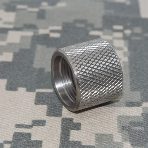 Knurled Stainless Thread Protector 5/8x24