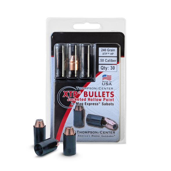 207-8246 Thompson XTP Mag Express Sabots, 50 Cal 240 Grain XTP Hollow Point Bullet, 30Pk