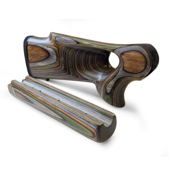209-71204 Encore Thumbhole Stock Set Woodland Camo Right