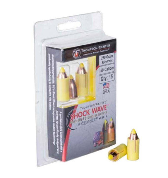 TC Shockwave Superglide Sabots, 50 Cal 250 Grain 15Pk