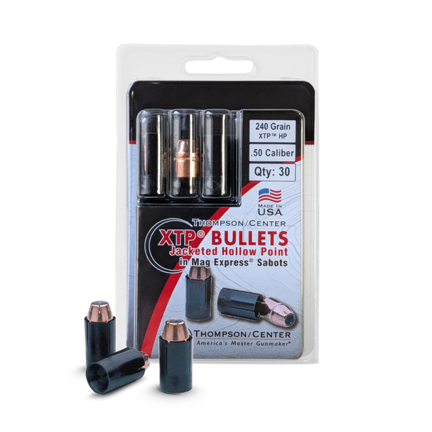 207-8246 Thompson XTP Mag Express Sabots, 50 Cal 240 Grain XTP Hollow Point Bullet, 30Pk