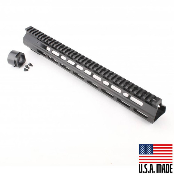 AR-15 15\" M-Lok Super Slim Light Free Float Handguard (MADE IN USA)