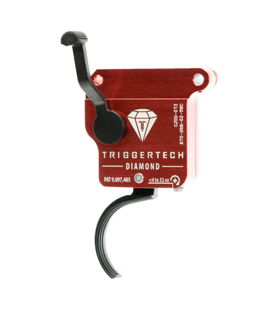 TriggerTech Diamond fits Remington 700 Clones, Traditional Curved Black Trigger