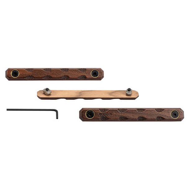 Woox M-Lok & KeyMod Rail Covers - Walnut (Set of 3)