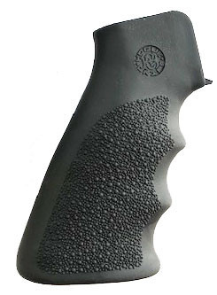 Black - Hogue OverMolded AR15 Grip with Finger Grooves