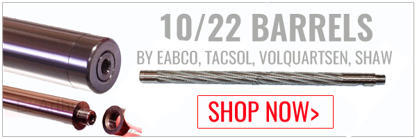 Ruger 10/22 Barrels by EABCO, Tacsol, Volquartsen and Shaw