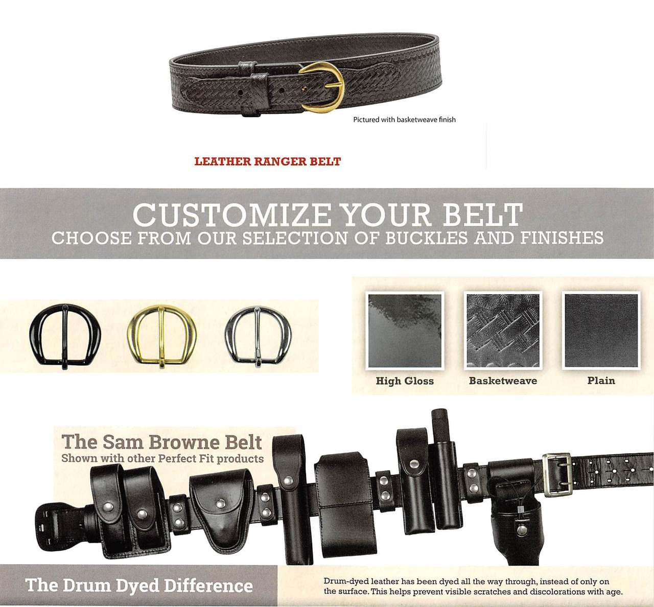 Perfect Fit Premium Leather Ranger Belt| River Belt | Police Duty Belt