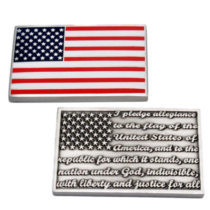 Pledge of Allegiance US Flag Challenge Coin